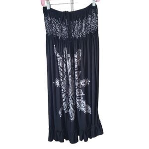 🌸Christinalove Black and Gray Patterned Halter Top Dress